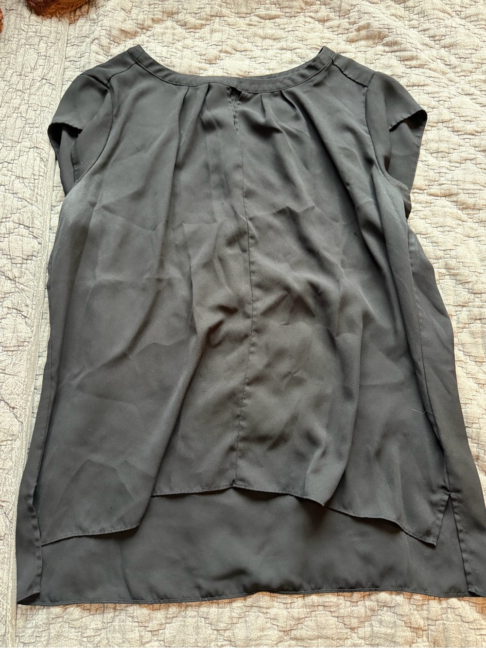cleo Black Blouse with Round Neck
